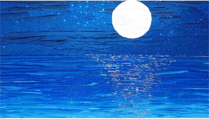 ' Ricordi del mare con luna ' | Vendita Quadri Online | Quadri moderni | Quadri astratti | Quadri floreali | Quadri dipinti a mano | Gartem Original