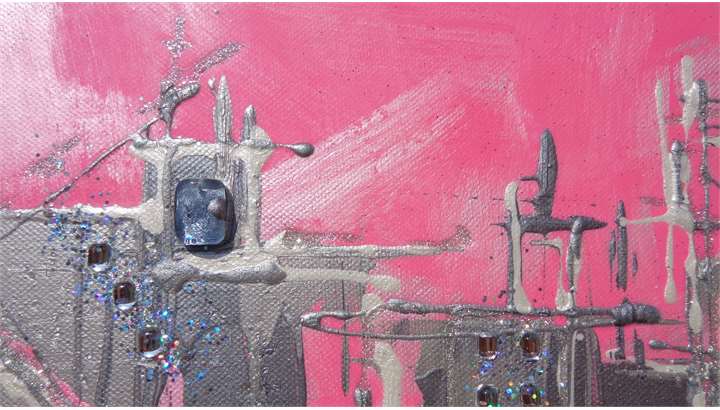 'Pink-City' ( Città rosa ) | Vendita Quadri Online | Quadri moderni | Quadri astratti | Quadri floreali | Quadri dipinti a mano | Gartem Original